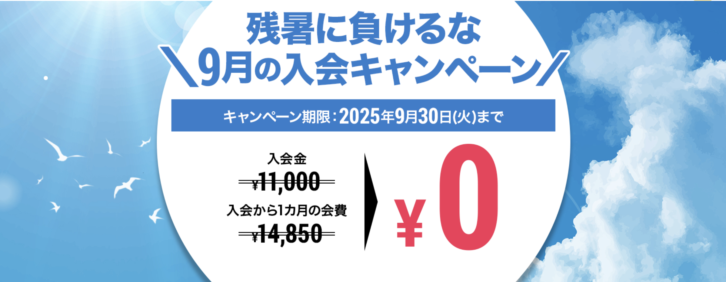 入会キャンペーン